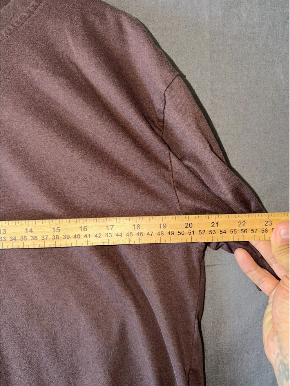 Brown Short Sleeve T‑Shirt Size M Casual Basic Tee-Oversized - Picture 3 of 5